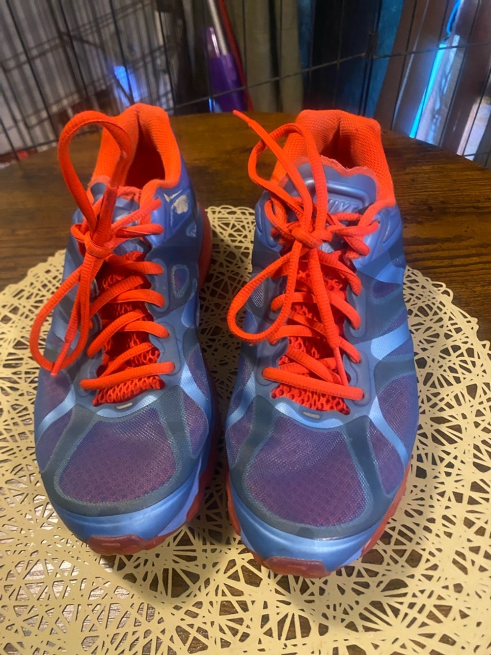 Nike Kids Blue and Orange Athletic Sneakers
